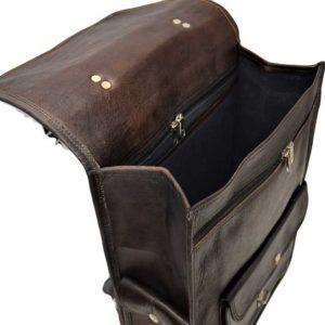 czarny plecak skórzany w stylu Vintage