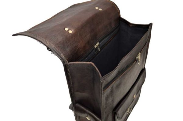 czarny plecak skórzany w stylu Vintage