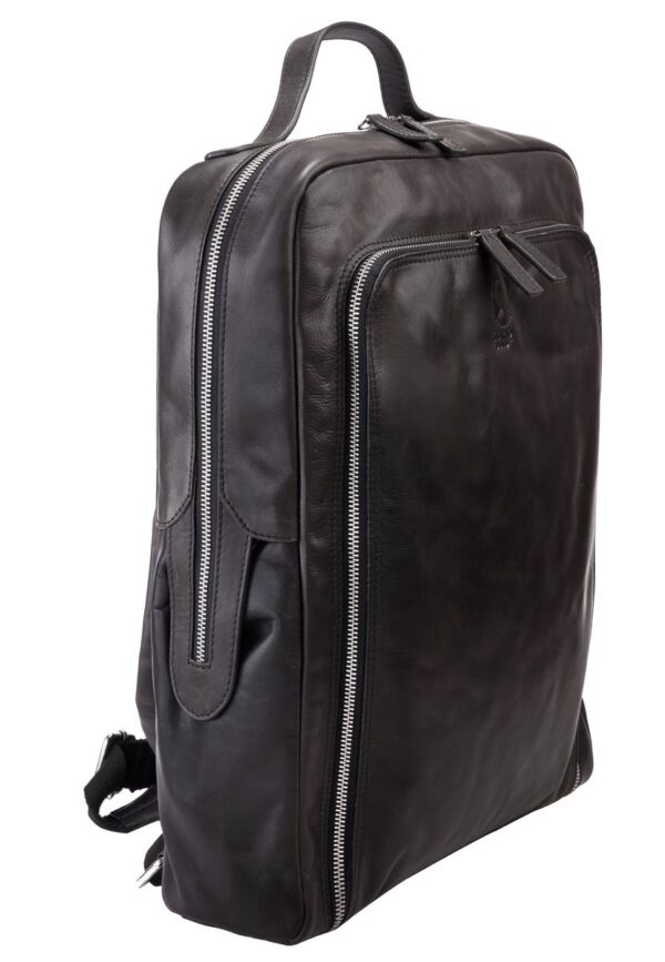 Leather backpack black Vintage